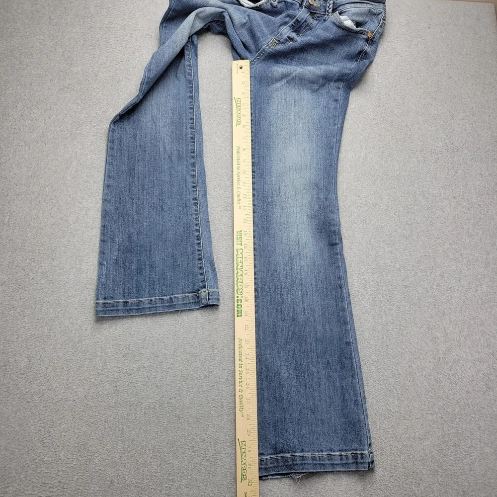 Judy‎ Blue Jeans Womens 9/29 Blue Med Wash Mid Rise Slim Bootcut Stretch Denim